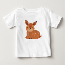 Scandi Folk Deer Baby T-Shirt Forest Fawn