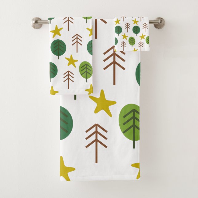 Scandi Forest  Bath Towel Set (Insitu)