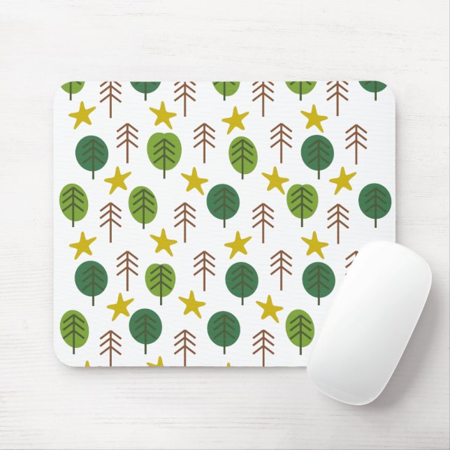 Scandi Forest Mouse Mat (With Mouse)