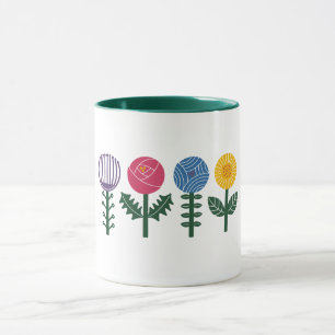 Scandi maxi floral mug