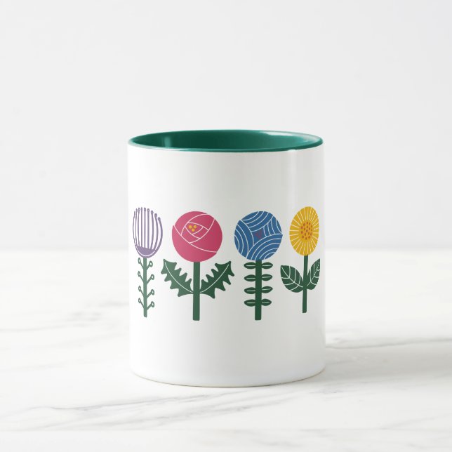 Scandi maxi floral mug  (Center)