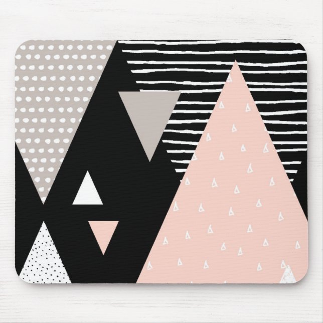 Scandi Mountain Peak Design Mouse Mat (Front)