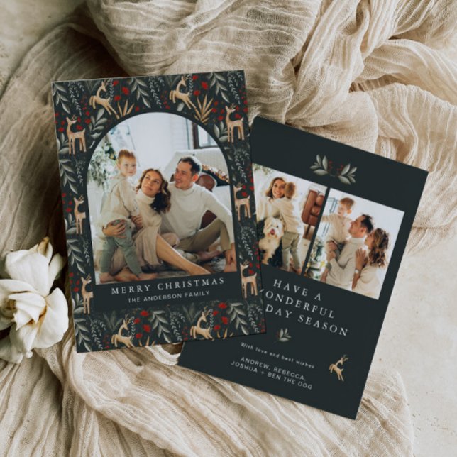 Scandi Photo Christmas Card Boho Nordic Holiday (Creator Uploaded)
