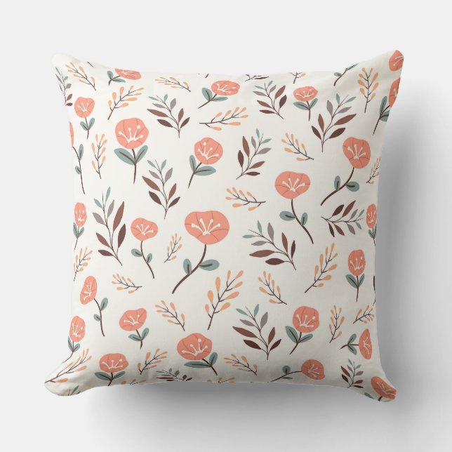 Scandi Red Poppies Dream Cushion (Front)