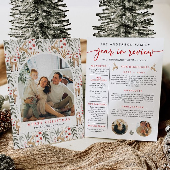Scandi Year In Review Card Family Photo Collage  (Creator Uploaded)