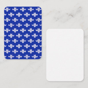 SCANDIA BLUE KNIT 3.5x2.5 Flat Card / Vertical