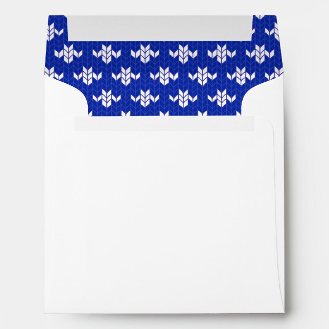 SCANDIA BLUE KNIT 5.25" Square Envelopes (Back (Bottom))
