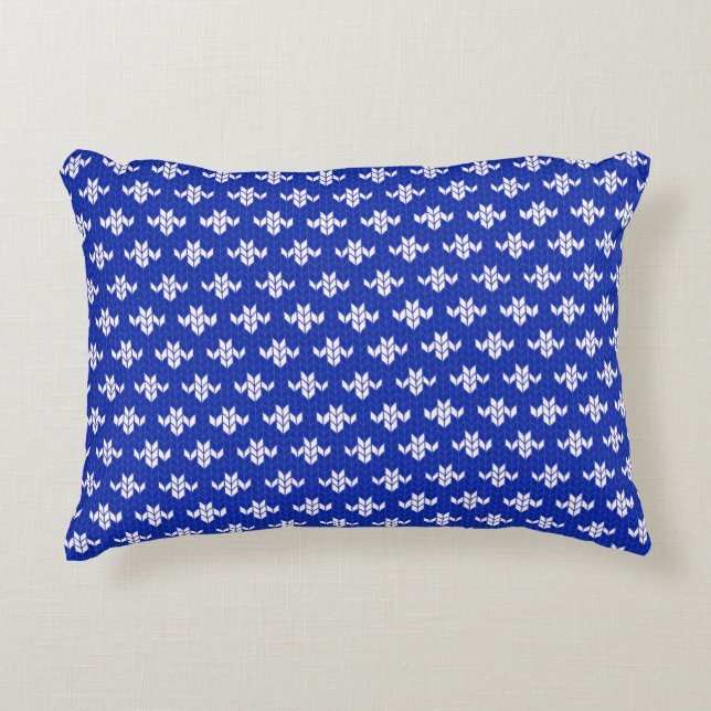 SCANDIA BLUE KNIT Accent Pillow (Front)