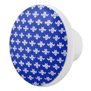 SCANDIA BLUE KNIT Ceramic Knob