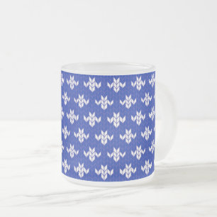 SCANDIA BLUE KNIT Frosted Glass Mug