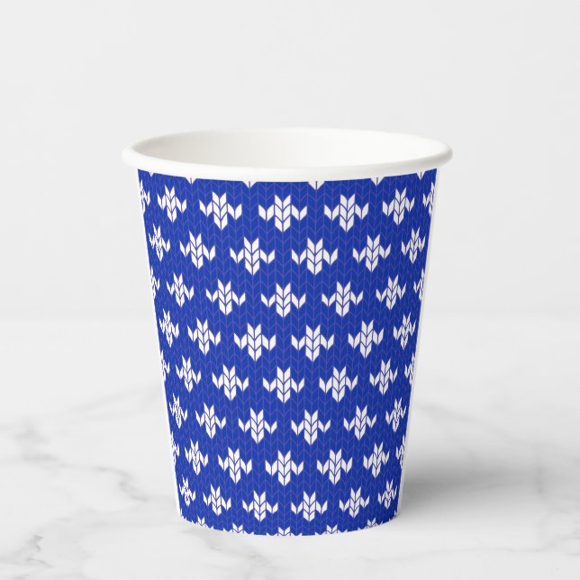 SCANDIA BLUE KNIT Paper Cups  (Front)
