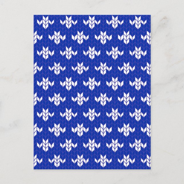 SCANDIA BLUE KNIT Postcard / Vertical (Front)