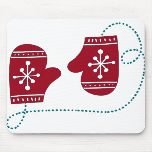 Scandia Christmas Moose Angel Blue And Red Scandia Mouse Mat