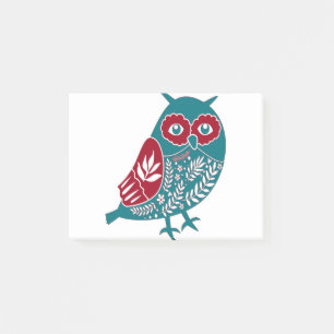 Scandia Christmas Owl Angel Blue And Red Scandia Post-it Notes