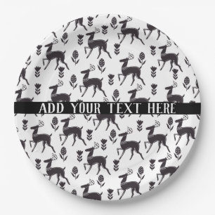 Scandia Folk Art Deer Paper Plate