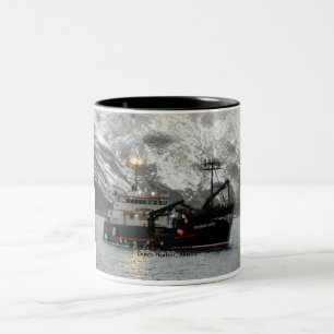Scandies Rose, Crab Boat in Dutch Harbour, Alaska Two-Tone Coffee Mug