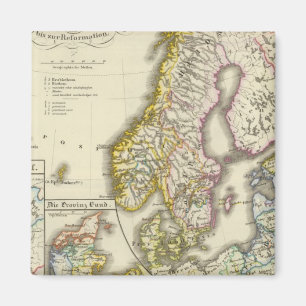 Scandinavia and Poland, church Magnet