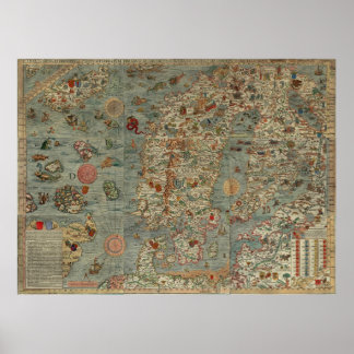 Scandinavia Map Poster