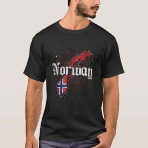 Scandinavia Nordic Country Norwegian Flag Norway T-Shirt