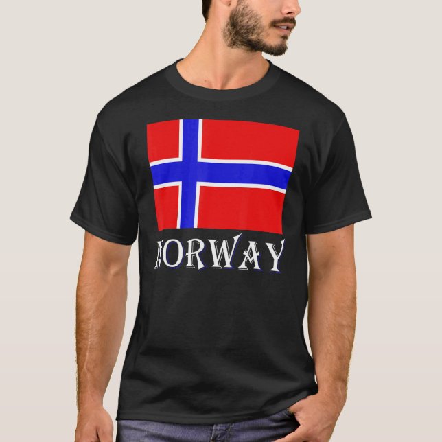 Scandinavia Norwegian Flag Nordic Country Norway T-Shirt (Front)