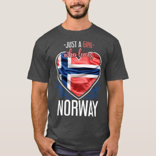 Scandinavia Norwegian Girl Gift Proud Norway T-Shirt