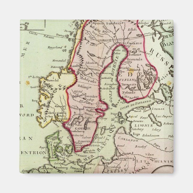 Scandinavia, Sweden, Denmark Magnet (Front)