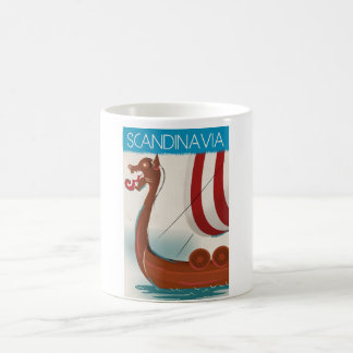 Scandinavia vintage travel poster coffee mug
