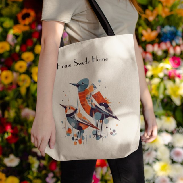 Scandinavian Abstract Birds, customisable Tote Bag (Creator Uploaded)