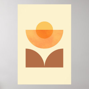 Scandinavian Abstract Geometric Circle Art Poster