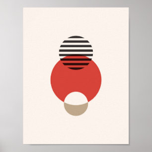 Scandinavian Abstract Geometric Circlet Art Poster