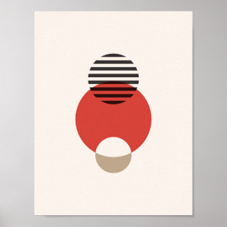 Scandinavian Abstract Geometric Circlet Art Poster