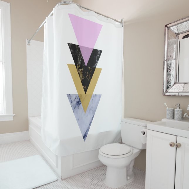 Scandinavian Abstract No. 885 Shower Curtain (In Situ)