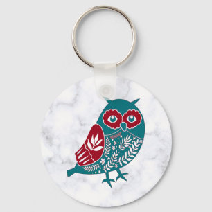 Scandinavian Animal Vintage Nordic Owl Key Ring