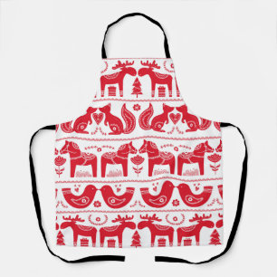 Scandinavian Animals Print Apron