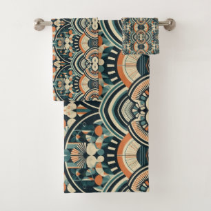 Scandinavian Art Deco Bath Towel Set