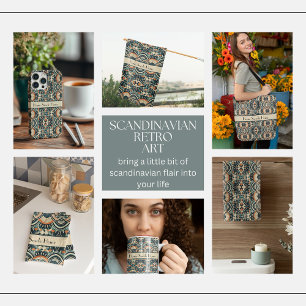 Scandinavian Art Deco customisable Key Ring