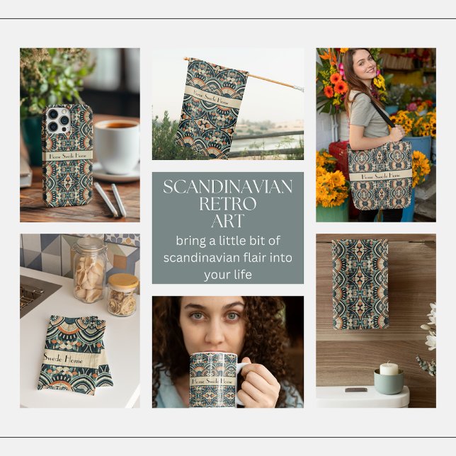 Scandinavian Art Deco customisable Key Ring (Creator Uploaded)