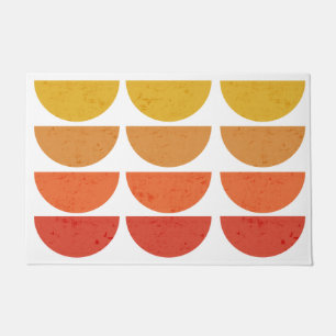 Scandinavian Art Midcentury Sunset Bowls Doormat