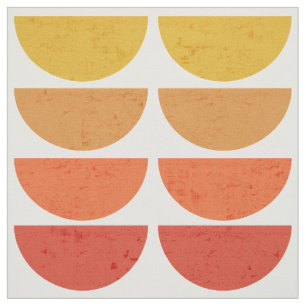 Scandinavian Art Midcentury Sunset Bowls Fabric