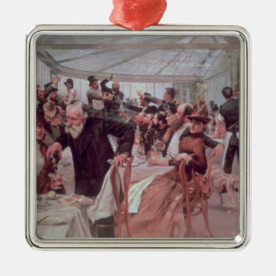 Scandinavian Artist's Luncheon Metal Tree Decoration