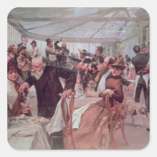 Scandinavian Artist's Luncheon Square Sticker