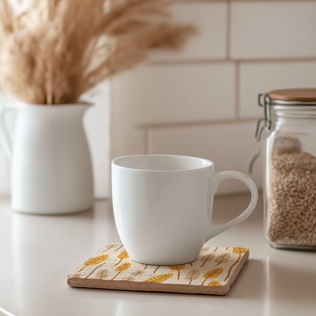Scandinavian Autumn Leaf Stone Coaster (Creator Uploaded)