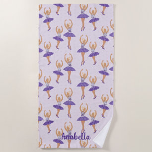 Scandinavian Ballet Ballerina Girls Beach Towel