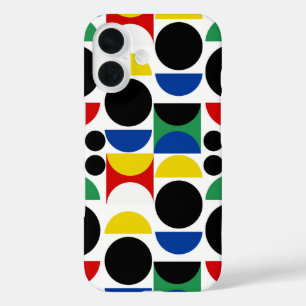 Scandinavian Bauhaus Mid-Century Pattern iPhone 16 Case
