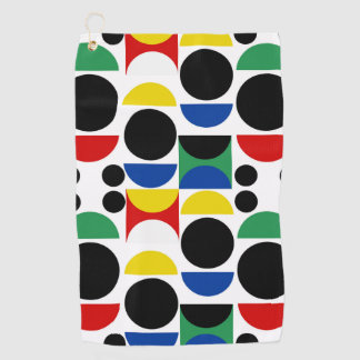 Scandinavian Bauhaus Mid-Century Pattern Golf Towel
