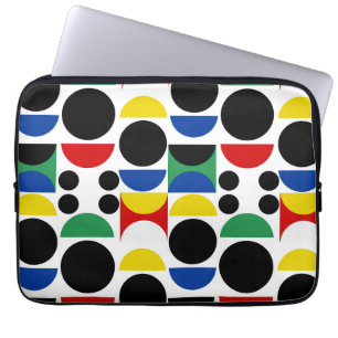 Scandinavian Bauhaus Mid-Century Pattern Laptop Sleeve
