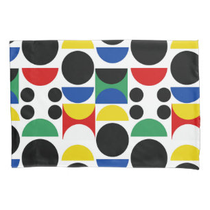 Scandinavian Bauhaus Mid-Century Pattern Pillowcase