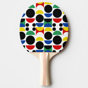 Scandinavian Bauhaus Mid-Century Pattern Ping Pong Paddle