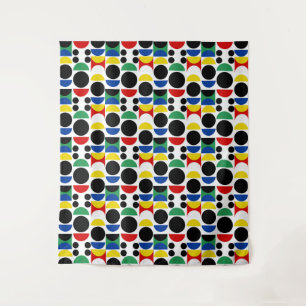 Scandinavian Bauhaus Mid-Century Pattern Tapestry