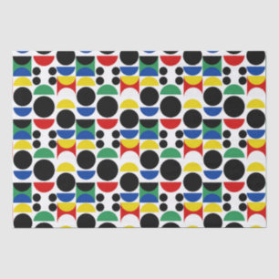 Scandinavian Bauhaus Mid-Century Pattern Tissue Paper